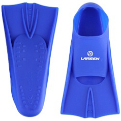 Ласты укороченные силиконовые Larsen 6975 тем.синий 37-39